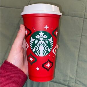 Starbucks Christmas Reusable Hot Tumbler 16oz Cup Mug With Lid